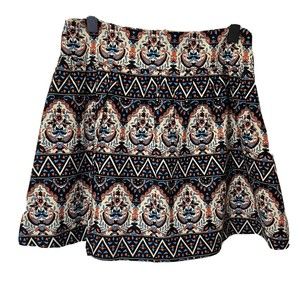 Forever 21 Multicolored Floral Side Zip Lined Short A-Line Skirt Petite Size S/P